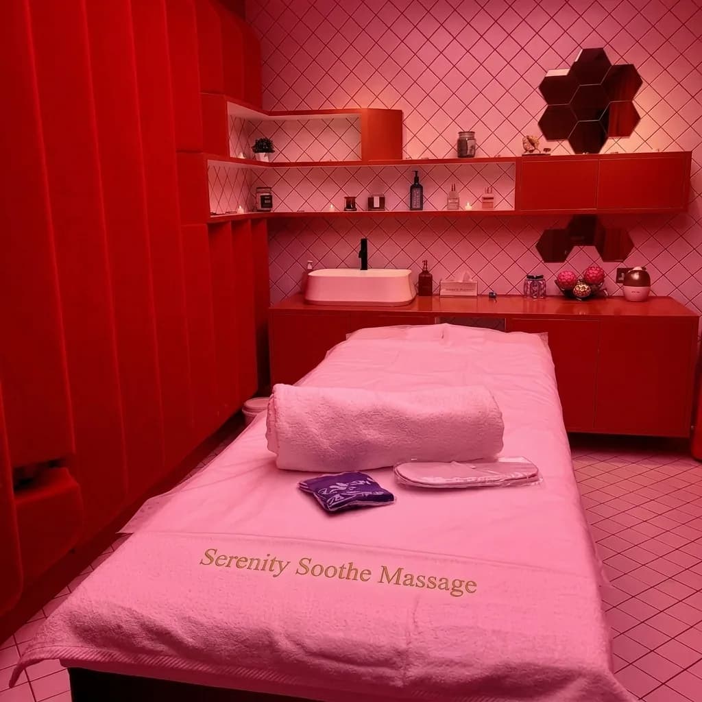 Candlelit holistic thermal therapy room at Serenity Soothe Massage Islamabad